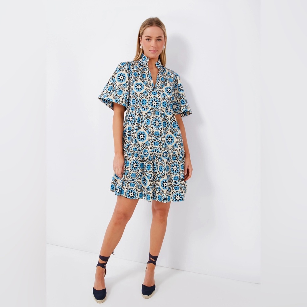 Tuckernuck Blue and White Patterned Dress